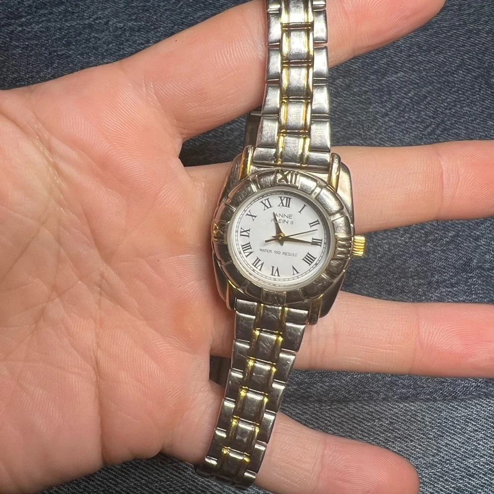 Vintage Anne Klein Silver and Gold Women's Watch
